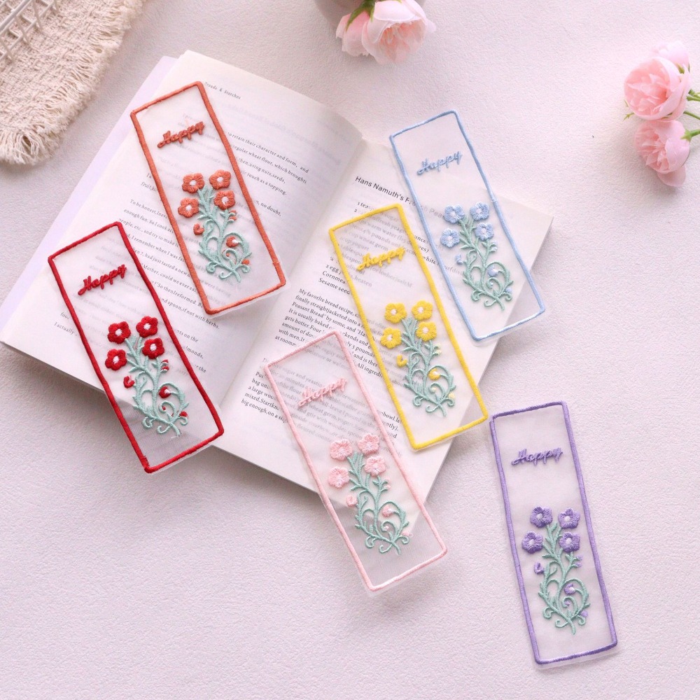 Dried Flower Bookmark - Kreatywne, przezroczyste zakładki do książek z