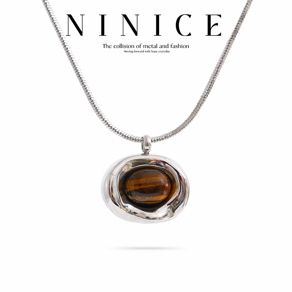 Birth Flower Necklace - Naszyjnik ze stali nierdzewnej NiNice z