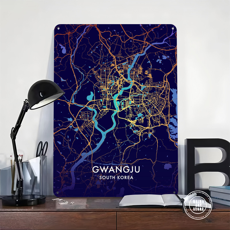 Mapa miasta Gwangju 3D Tekstur – Custom Map Poster recenzja i cena