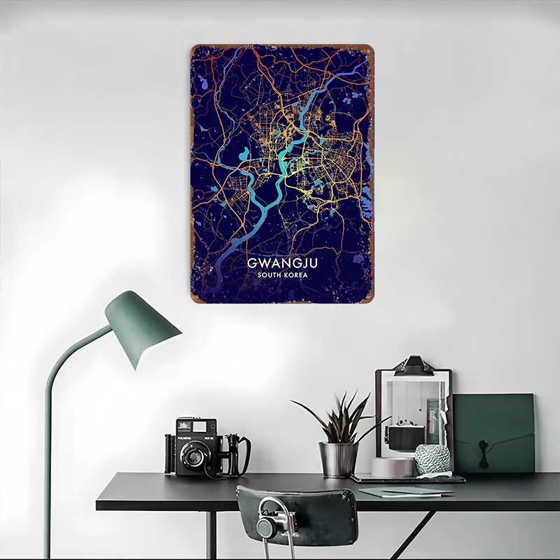 Mapa miasta Gwangju 3D Tekstur – Custom Map Poster recenzja i cena