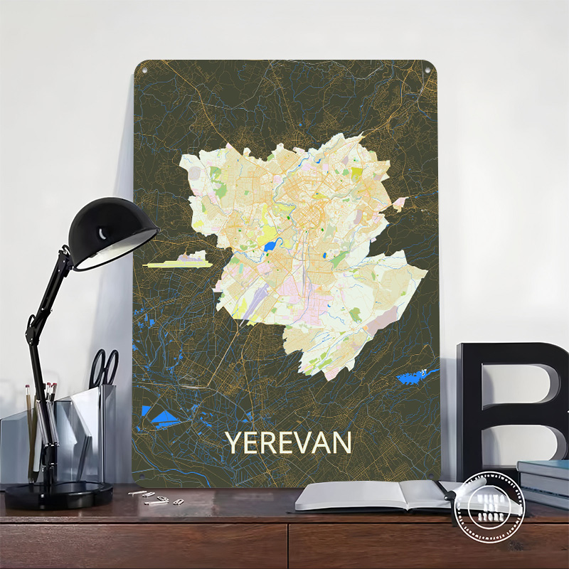 Mapa miasta Erevana, blaszany  – Custom Map Poster recenzja i cena