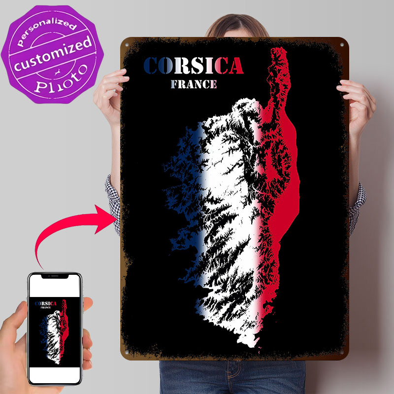 Mapa Korsyki Francja z konturo – Custom Map Poster recenzja i cena