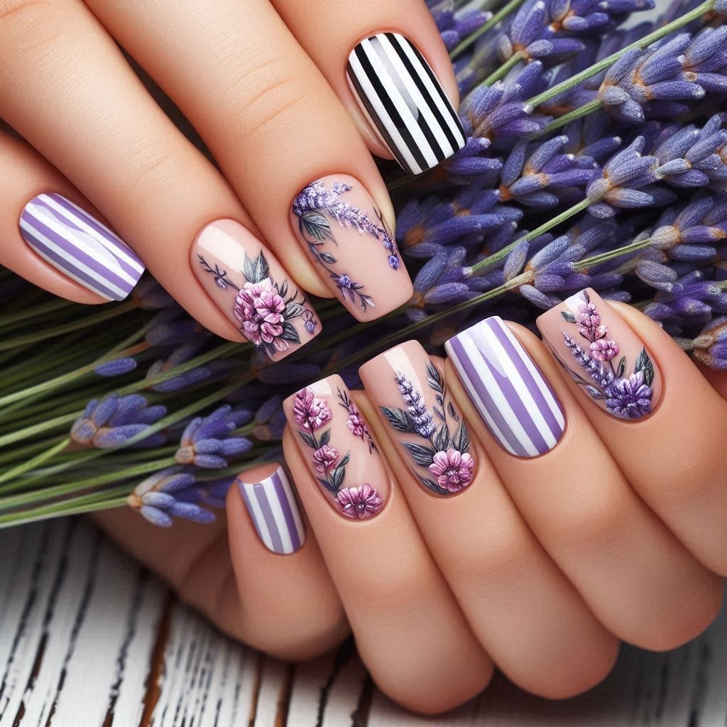 Średnie sztuczne paznokcie dla – Pressed Flower Art recenzja i cena