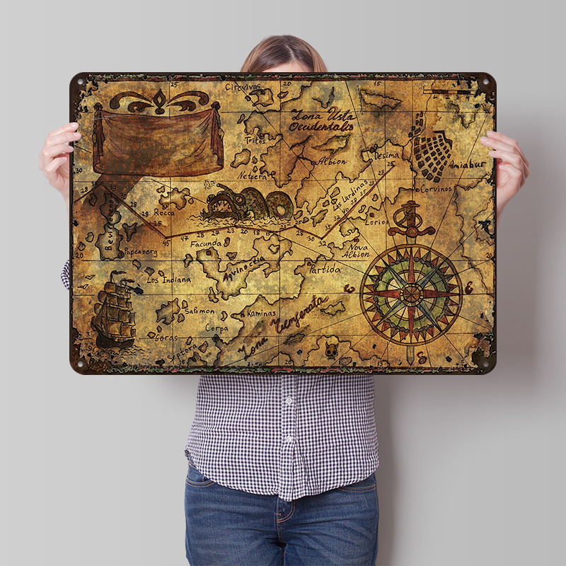 Vintage Mapa Świata Drukowana  – Custom Map Poster recenzja i cena